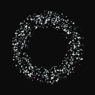 Siyah arka planda güzel vektör şaşırtıcı yağan kar ile şaşırtıcı yağan kar simit şekli