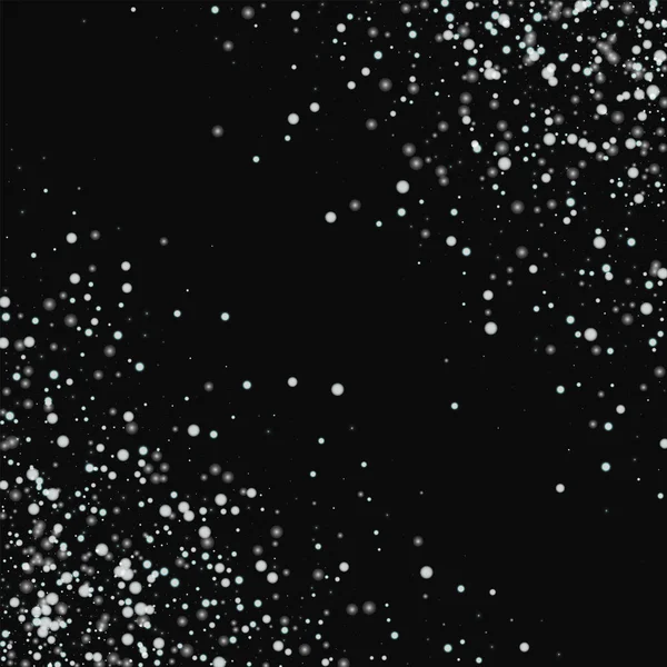 Incroyable chute de neige désordre chaotique abstrait avec chute de neige incroyable sur fond noir Exquis — Image vectorielle