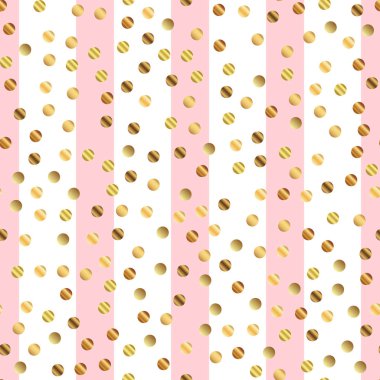 Altın nokta seamless modeli pembe çizgili arka plan harika degrade altın nokta sonsuz üzerinde