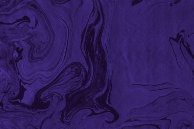 Geleneksel olarak gerçekleştirilen Indigo mürekkep dijital kağıt 967 ile Suminagashi Mermer doku el boyalı