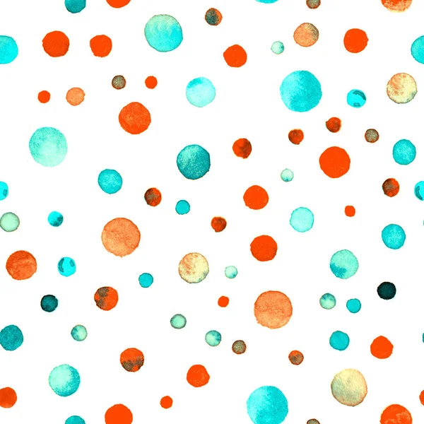 Suluboya konfeti seamless modeli el mindblowing daireler suluboya konfeti boyalı. — Stok fotoğraf