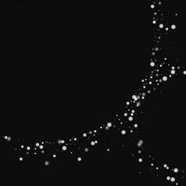 Siyah arka planda vektör güzel yağan kar ile güzel düşen kar soyut Hilal