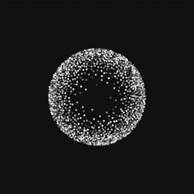 Siyah arka planda Breathtaking yuvarlak altın glitter yuvarlak altın glitter küçük yuvarlak çerçeveli