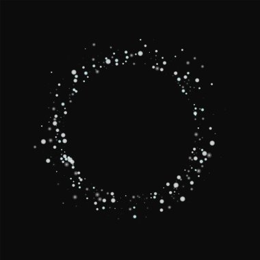 Siyah arka planda vektör şaşırtıcı yağan kar ile şaşırtıcı yağan kar küçük yuvarlak şekli