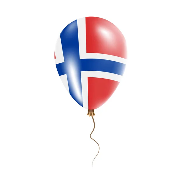 Svalbard i Jan Mayen balon z flagą Bright Ballon powietrza w kraju krajowych kolory — Wektor stockowy