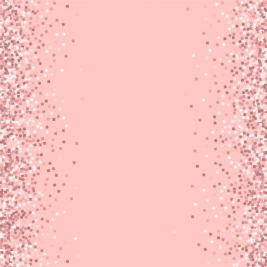 Pembe arka plan benzersiz vektör üzerinde pembe altın glitter ile pembe altın glitter dağınık sınır