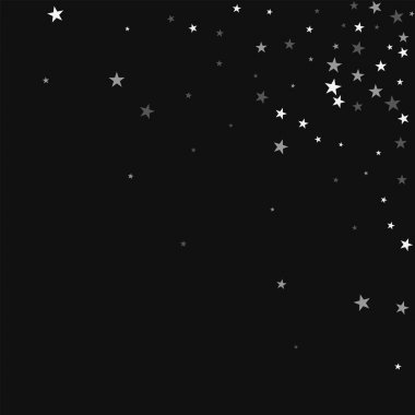 Rastgele sabit yıldız dağınık sağ üst köşede rastgele sabit yıldız ile siyah arka plan