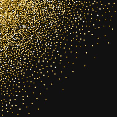 Altın glitter sol üst ile altın Sim siyah arka plan üzerine beyaz atlı vektör dağınık