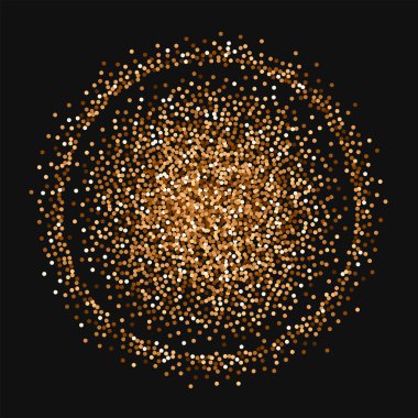 Siyah arka planda nefis kırmızı yuvarlak altın glitter ile kırmızı yuvarlak altın glitter Çift Kişilik Daire