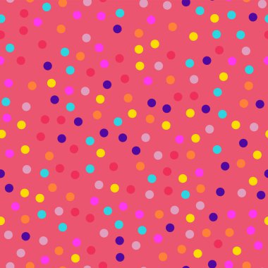 Memphis stili puantiyeli seamless modeli pembe arka plan hassas modern memphis polka noktaları üzerinde