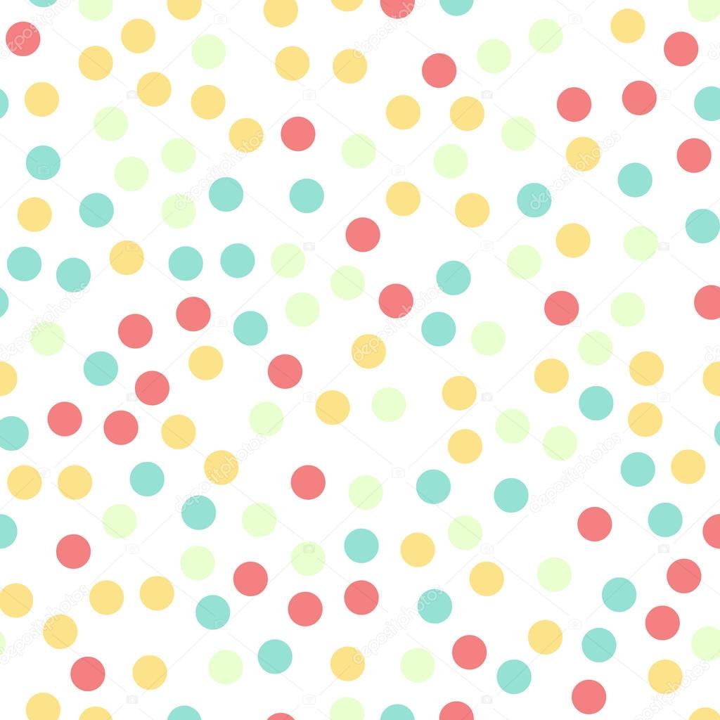 Colorful polka dots seamless pattern on black 16 background Beautiful classic colorful polka dots