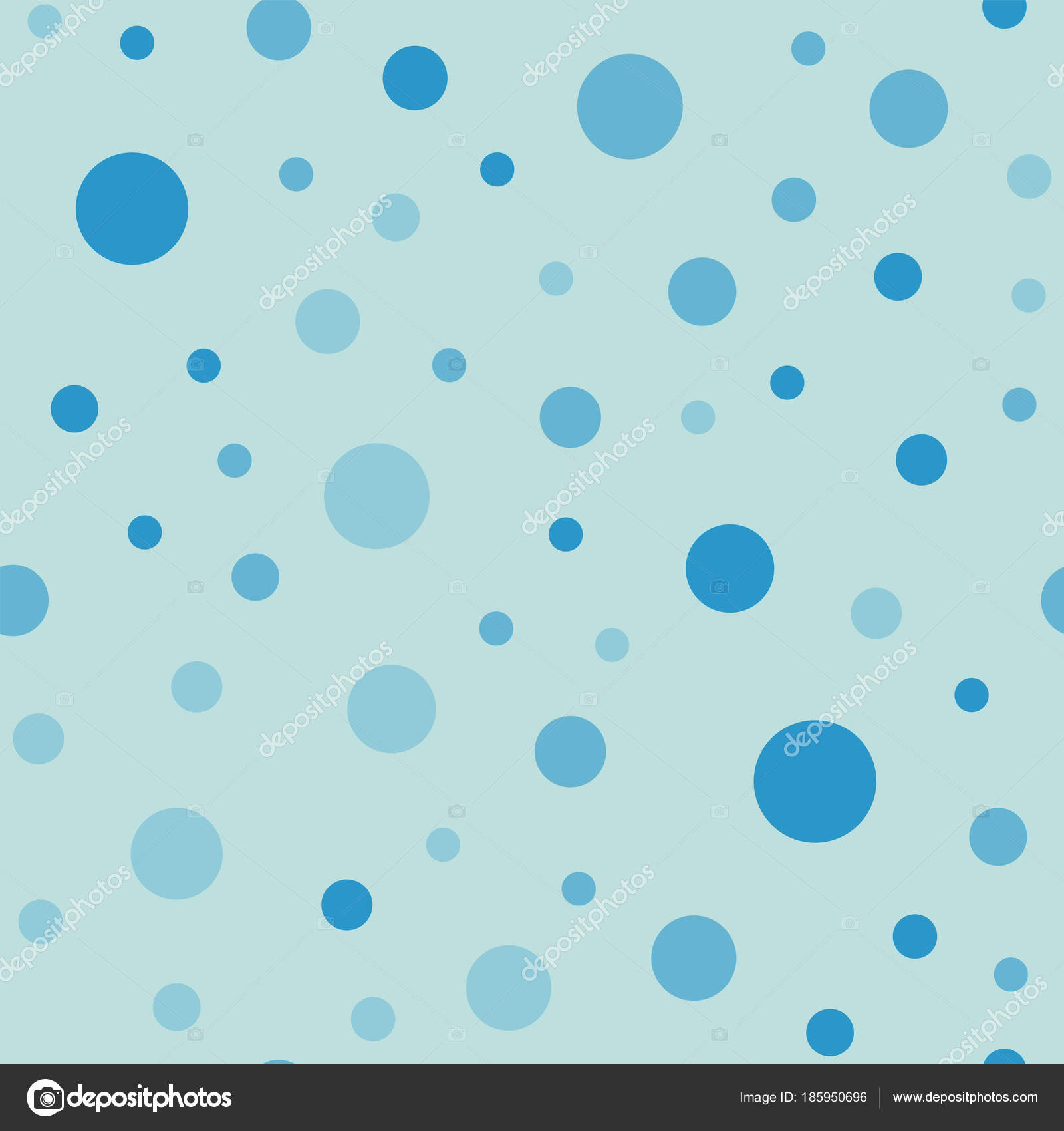 ラブリー青 水玉 背景 フリー 無料イラスト集