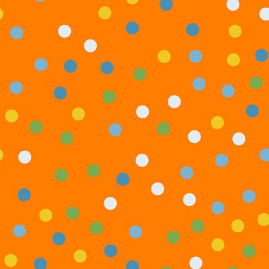 Parlak 12 renkli lekeli Dikişsiz desen arka plan meraklı klasik renkli lekeli