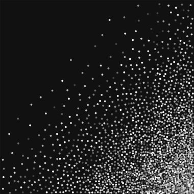 Altın glitter dağınık sağ alt köşesinde yuvarlak altın glitter ile siyah arka plan üzerine yuvarlak