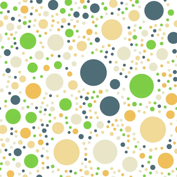 화려한 폴카 도트 블랙 13에 원활한 패턴 배경 즐거운 클래식 다채로운 땡 — 스톡 벡터