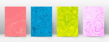 Arka kapak Modern tasarım şablonu Alive suminagashi mermer minimalist hipster el ilanı tasarımı