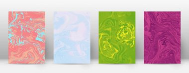 Arka kapak Modern tasarım şablonu Alive suminagashi mermer minimalist hipster el ilanı tasarımı