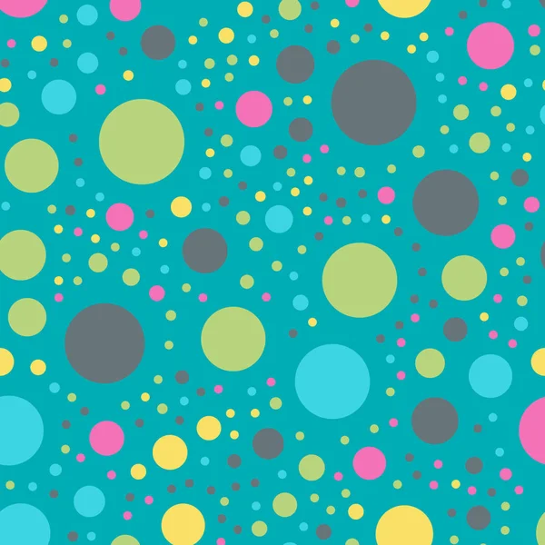 Färgglada prickar sömlösa mönster på ljusa 10 bakgrunden fascinerande klassiska färgglada polka — Stock vektor