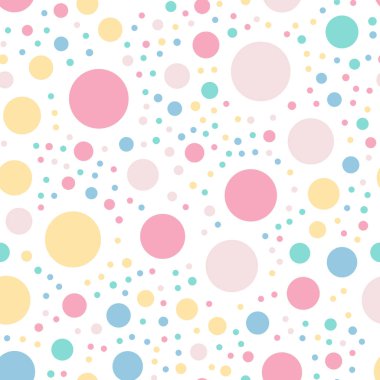 Renkli lekeli Dikişsiz desen beyaz 9 üzerinde arka plan güzel klasik renkli lekeli