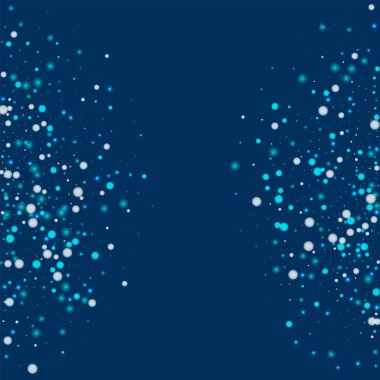 Derin mavi arka plan vektör üzerinde güzel yağan kar ile güzel düşen kar soyut şekli