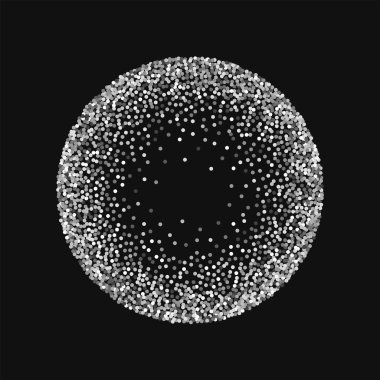 Siyah arka planda Sightly vektör yuvarlak altın glitter ile yuvarlak altın parıltı yuvarlak çerçeve