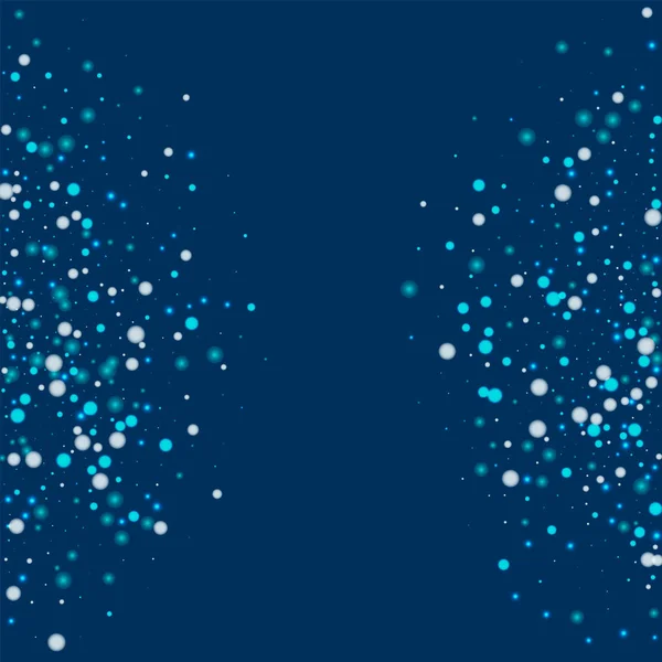 Derin mavi arka plan vektör üzerinde güzel yağan kar ile güzel düşen kar soyut şekli