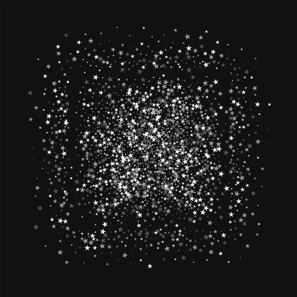 Площадь с удивительными падающими звездами на черном фоне — стоковый вектор