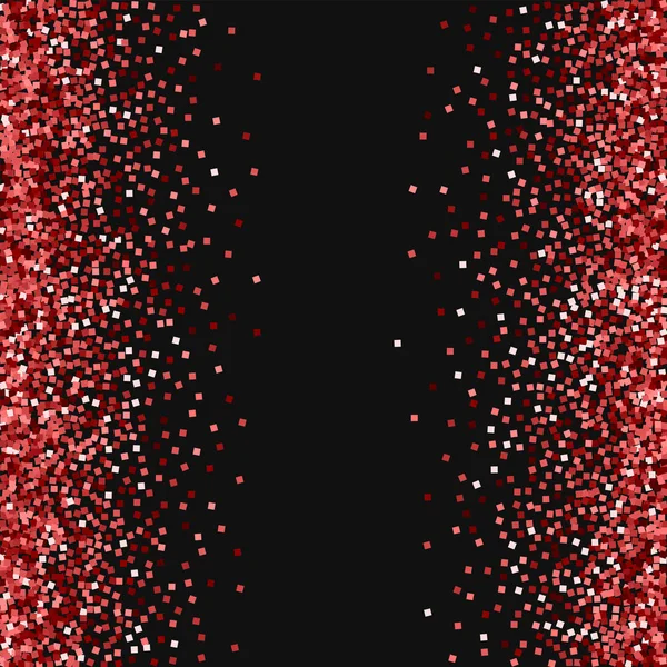 Rotgold-Glitzerrahmen mit Rotgold-Glitzern auf schwarzem Hintergrund faszinierender Vektor — Stockvektor