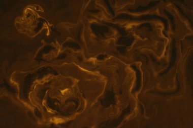 Geleneksel olarak gerçekleştirilen kahverengi mürekkep dijital kağıt 525 ile Suminagashi Mermer doku el boyalı