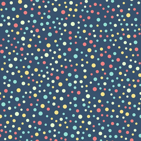 Kleurrijke polka dots naadloze patroon op helder 16 achtergrond stijlvolle klassieke kleurrijke polka dots — Stockvector