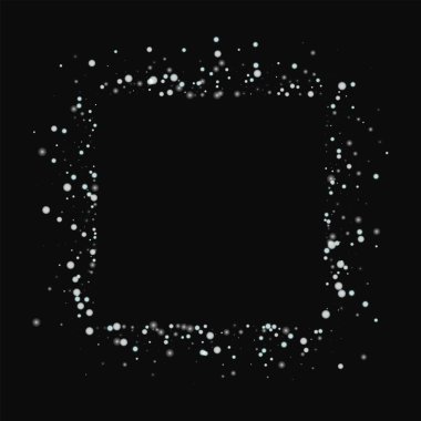 Düşen kar kare şaşırtıcı soyut siyah arka planda inanılmaz şaşırtıcı yağan kar ile mess