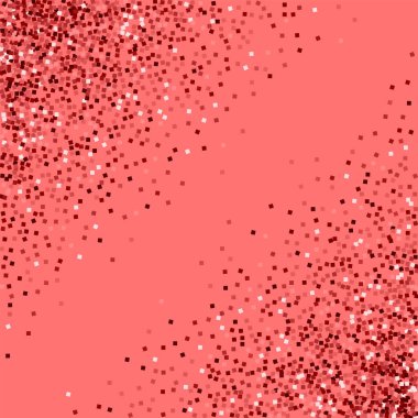 Kırmızı altın pembe arka plan muhteşem üzerinde kırmızı altın glitter ile soyut kaotik dağılım glitter