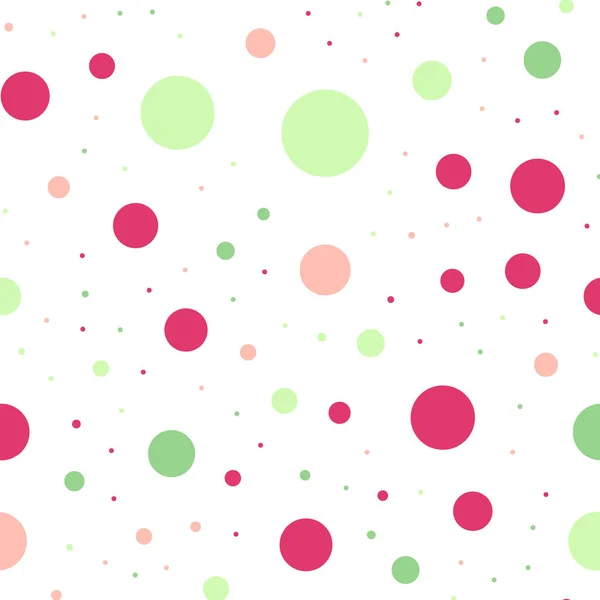 Vzor bezešvé barevné puntíky na bílém 20 pozadí pěkné klasické barevné puntíky — Stockový vektor