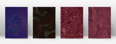 Kapak Modern tasarım şablonu gerçek suminagashi mermer minimalist hipster el ilanı soyut