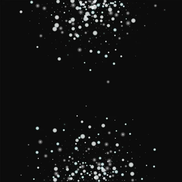 Hermosa caída de nieve Abstractos semicírculos con hermosa caída de nieve sobre fondo negro — Vector de stock
