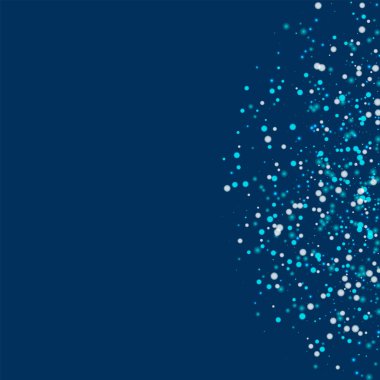 Yarım daire ile derin mavi arka plan çekici üzerinde şaşırtıcı yağan kar yağan kar değil şaşırtıcı