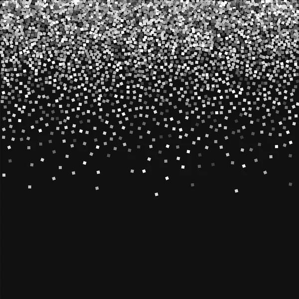 Ασημένια λάμψη διασποράς επάνω διαβάθμιση με ασημένιο γκλίτερ σε μαύρο φόντο απολαυστικό διάνυσμα — Διανυσματικό Αρχείο