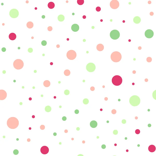 Kleurrijke polka dots naadloze patroon op zwart 20 achtergrond magnetische klassieke kleurrijke polka dots — Stockvector