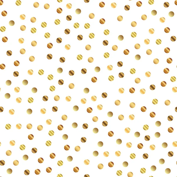 Золотые точки бесшовный узор на белом фоне Удивительный градиент золотые точки бесконечные случайные — стоковый вектор