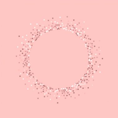 Pembe altın glitter küçük yuvarlak şekli ile pembe arka plan nefes kesen vektör üzerinde pembe altın glitter