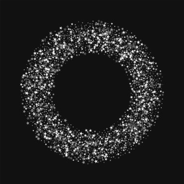Siyah arka planda zarif vektör inanılmaz düşüyor yıldızlarla şaşırtıcı sabit yıldız simit çerçeve