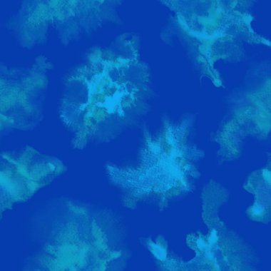 Indigo sıçramalarına suluboya soyut Dikişsiz desen arka plan ile dağınık Indigo desen