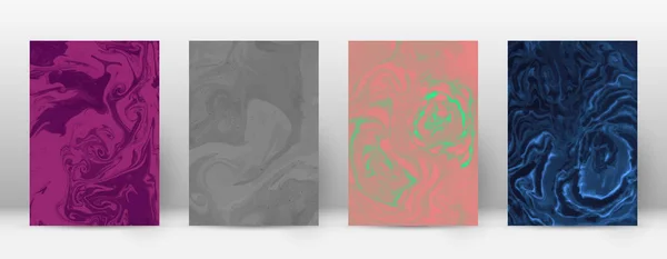 Abstraktes Cover modernes Design Vorlage entzückende Suminagashi-Marmor minimalistischen Hipster-Flyer — Stockvektor