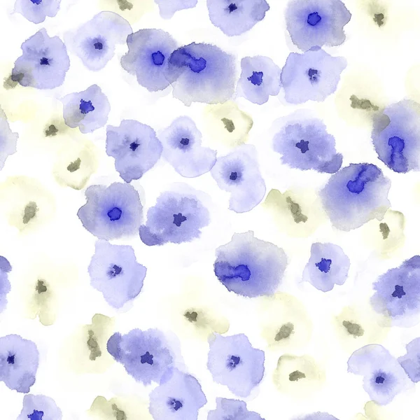 Finom, virágmintás Indigo selymes akvarell varrat nélküli mintát félelmetes akvarell absztrakt — Stock Fotó