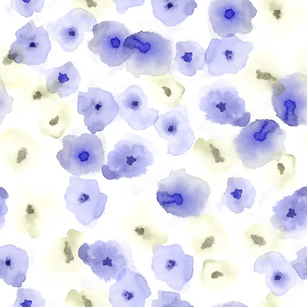 Delicate floral pattern Indigo silky watercolor seamless pattern Awesome watercolor abstract