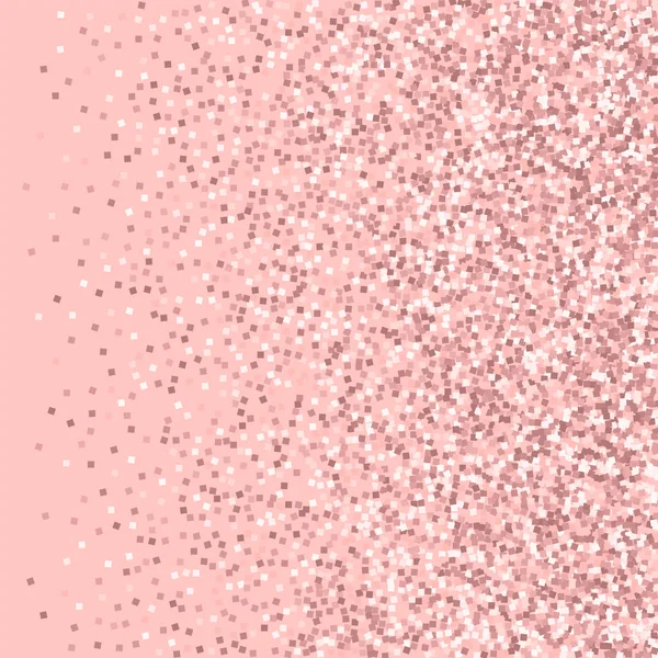Pink golden glitter made of hearts Scatter cornered border on palepink
