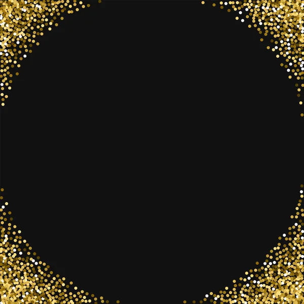 圆金闪光角与圆金闪光在黑色背景不寻常的向量 — 图库矢量图片