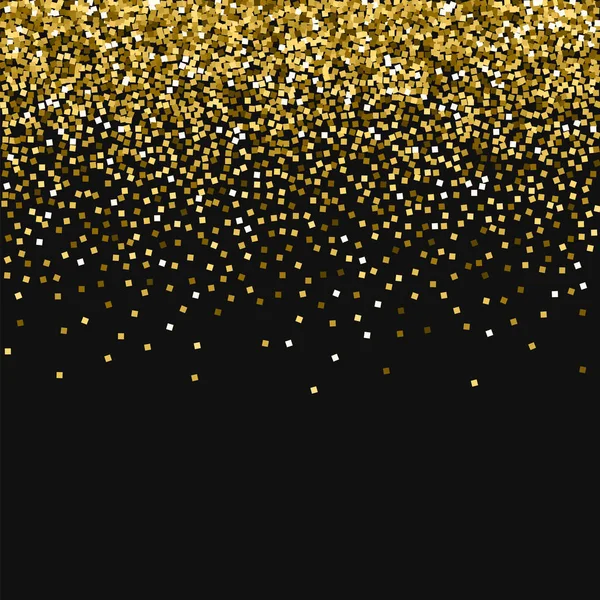 Gold glitter scatter top gradient mit gold glitter auf schwarzem hintergrund verführerisch vektor — Stockvektor