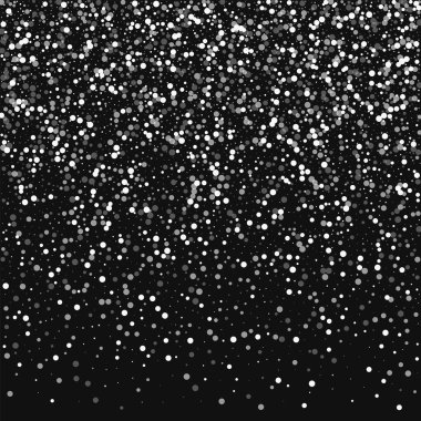 Rasgele düşen beyaz nokta rasgele düşme ile üst degrade beyaz nokta siyah arka planda vektör