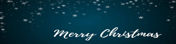 Веселого Різдва Вітальна листівка розріджені снігопад фон розріджені снігопад на синій backgroundfair — стоковий вектор